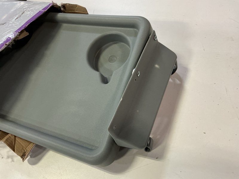 Condition photo showing Good Condition for dmi walker tray, rollator tray, mobility and walker accessory tray table fits most standard walkers, folding with two cup holders and tool free assembly, 16 x 11.8 inch gray 1 count (pack of 1)