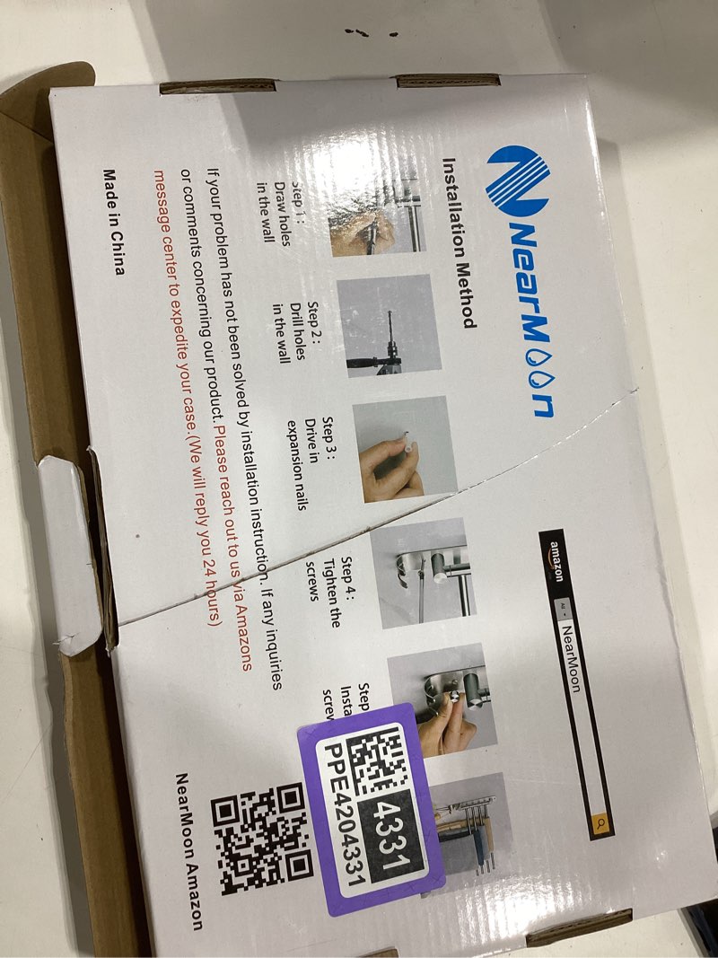 Condition photo showing Good Condition for nearmoon bathroom hardware set sus 304 thicken stainless steel-towel bar set include 16" towel rod, toilet paper holder, multifunctional hooks bathroom accessories (brushed nickel, 5 pcs) brushed nickel 5