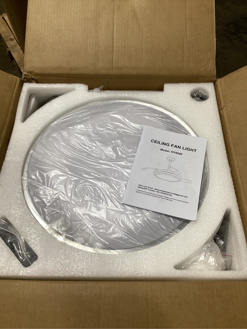 Condition photo showing Good Condition for (Similar to)ocioc Quiet Ceiling Fan with LED Light DC motor 32 inch Large Air Volume Remote Control White for Kitchen Bedroom Dining room Patio White 32 inch