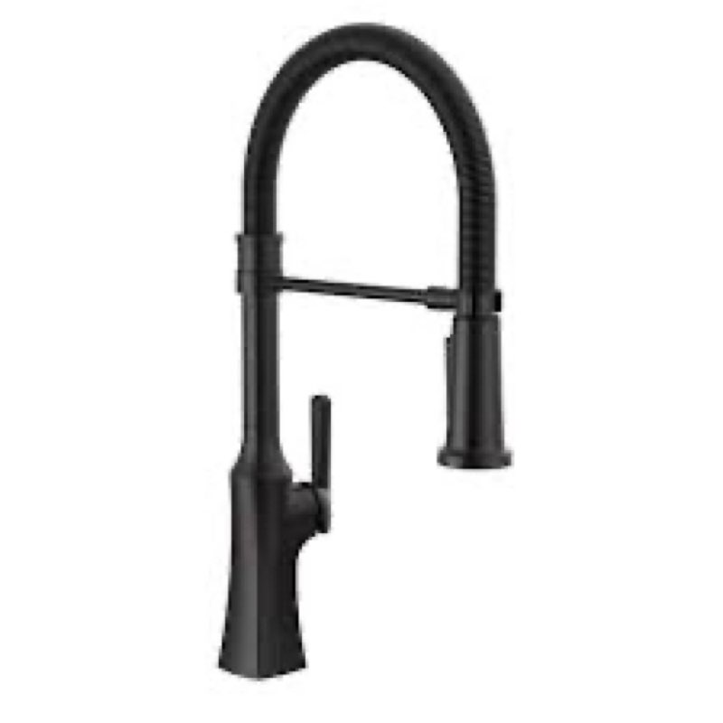 Delta Faucet Rhett Pro Commercial Style Kitchen Faucet with Pull Down Sprayer, Matte Black Commercia
