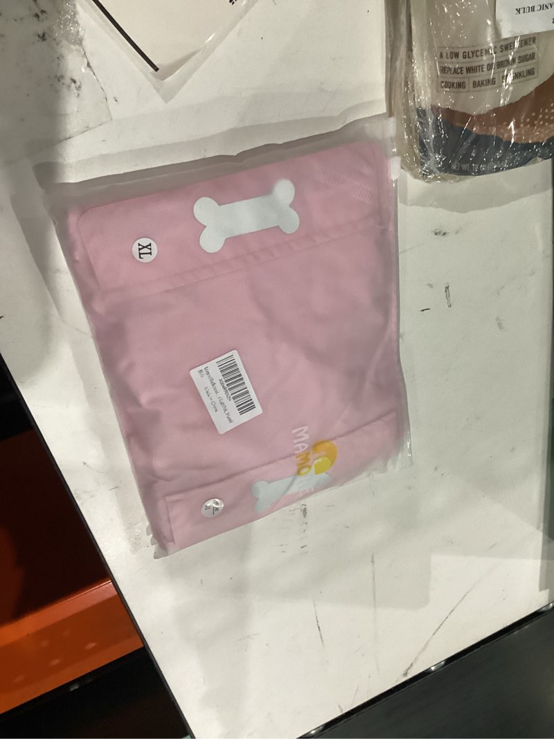 Condition photo showing New/Like New for Waterproof Dog Raincoat, Adjustable Reflective Lightweight Pet Rain Clothes with Poncho Hood (Light Pink, X-Large) X-Large Light Pink