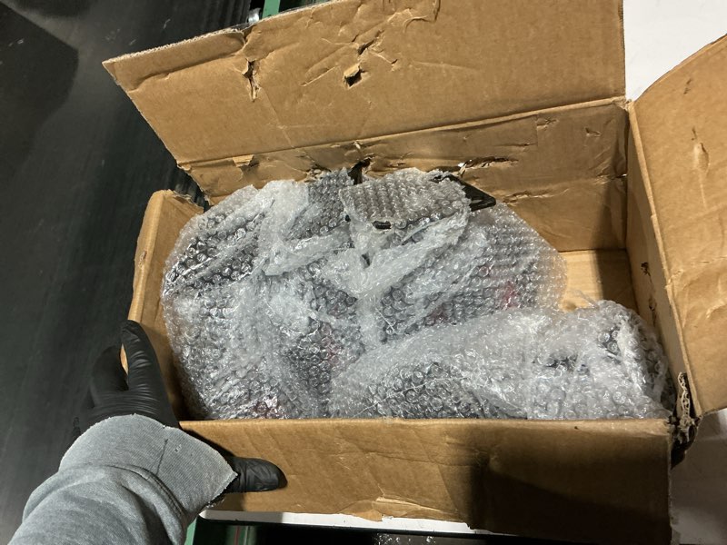 Condition photo showing Good Condition for 8 Inch Outdoor Heavy Duty Casters Wheels Set of 4, Sturdy Large Rubber Casters with Brake 2200 LBS, Industrial Grade Plate Swivel Castors with Knobby Tread for Dollies, Cart, Machine