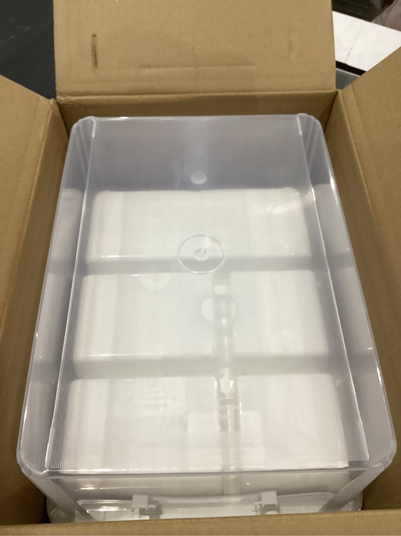 Condition photo showing Good Condition for citylife 17 qt plastic storage box with building baseplate lid and removable tray craft organizers and storage clear storage container for organizing bead, tool, sewing clear white 1 pack-17 qt
