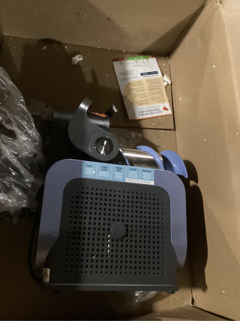 Condition photo showing As Is for PARTS ONLY. Ninja SLUSHi with RapidChill Technology, 88 oz. Frozen Drink & Slushie Machine, 5 Preset Programs, Margaritas, Frappés, and More, Premium Accents, Black, FS301