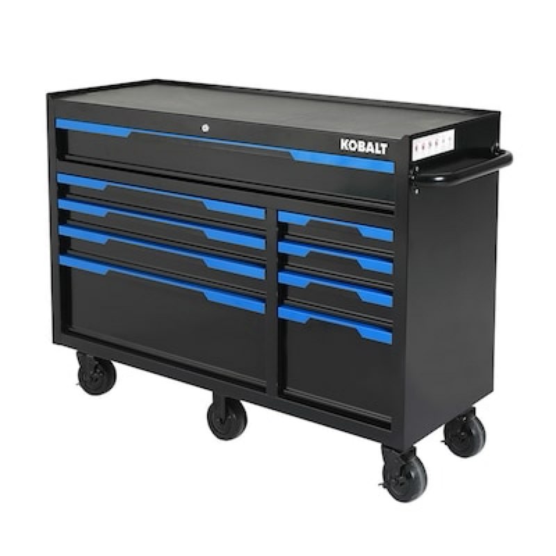 kobalt k1 52-in w x 37.5-in h steel rolling tool cabinet ( powder coated )