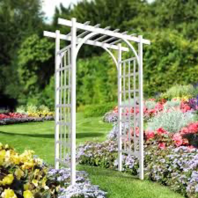 White Vinyl Garden Arbor