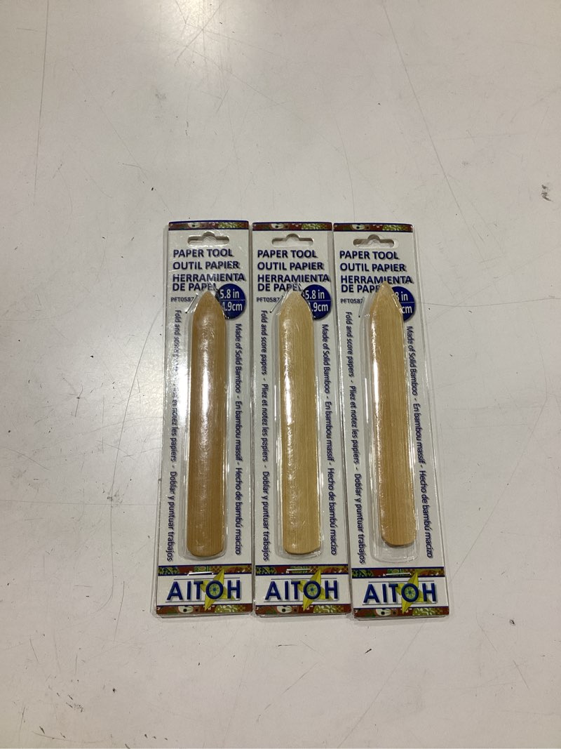 Condition photo showing New/Like New for aitoh bamboo paper tool medium, brown, pack of 3