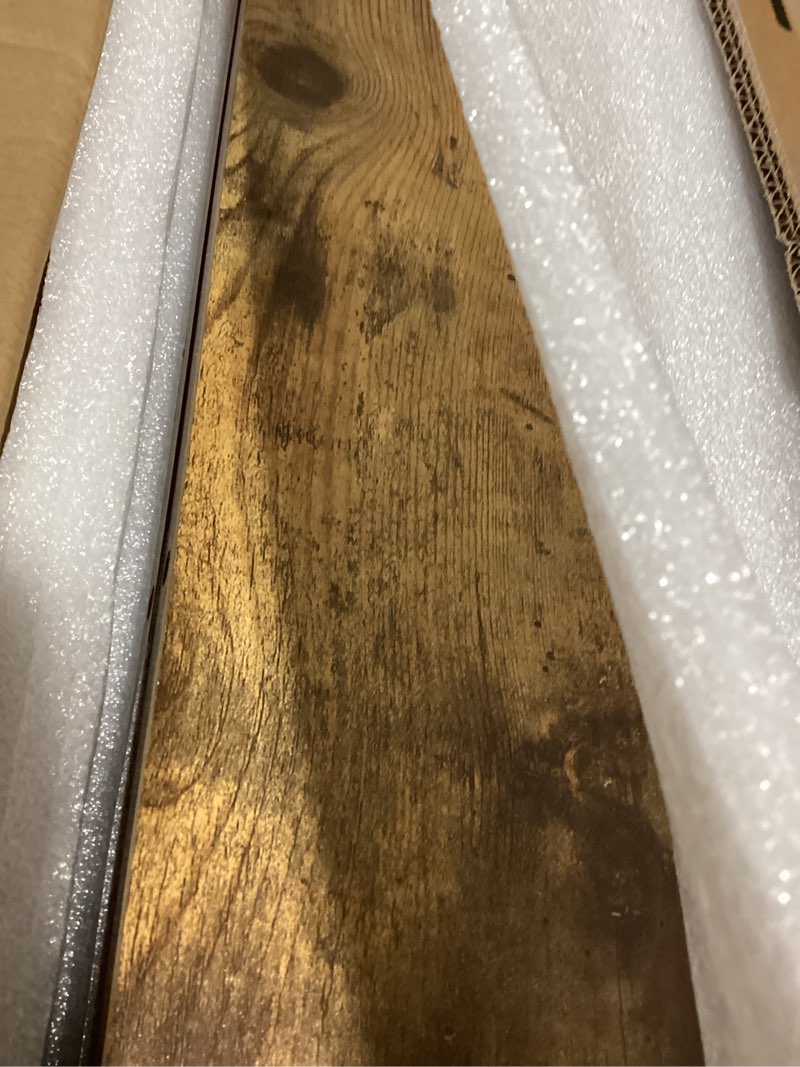 Condition photo showing As Is for Agilestic Electric Standing Desk, 48 x 24 Inches Height Adjustable Desk, Sit Stand up for Work Office Home, Ergonomic Rising Computer Table with Memory Preset, Rustic Brown Rustic Brown 48 x 24 Inch