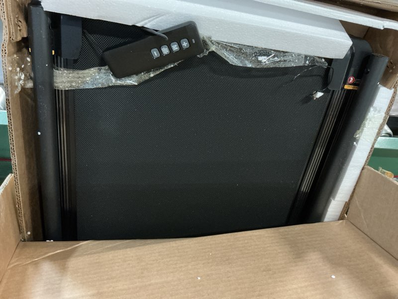 Condition photo showing As Is for walking pad with handle bar and incline, 3.0hp under desk treadmill for home small space, 0.6-7.6mph portable walking pad treadmill with handles, 350lbs, 2026 upgrade