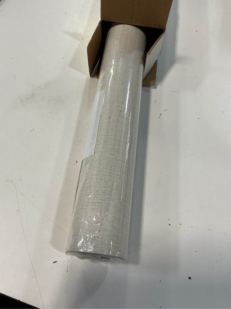 Condition photo showing New/Like New for tanone contact paper peel and stick 23.6" w x394 l, grasscloth wallpaper self adhesive removable wallpaper, fabric linen thickened wall paper decorative for wall cabinets drawers kitchen cream 23.6" x 394"