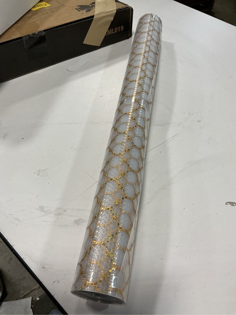 Condition photo showing Good Condition for Cooyes Shelf and Drawer Liners for Kitchen Cabinets, Non Adhesive Cabinet Liner, EVA Waterproof Durable Non-Slip Drawer Mats for Shelves, Fridge, Storage, Kitchen Cupboards – Modern Pattern 17.5"W x 78.7"L Amber Golden