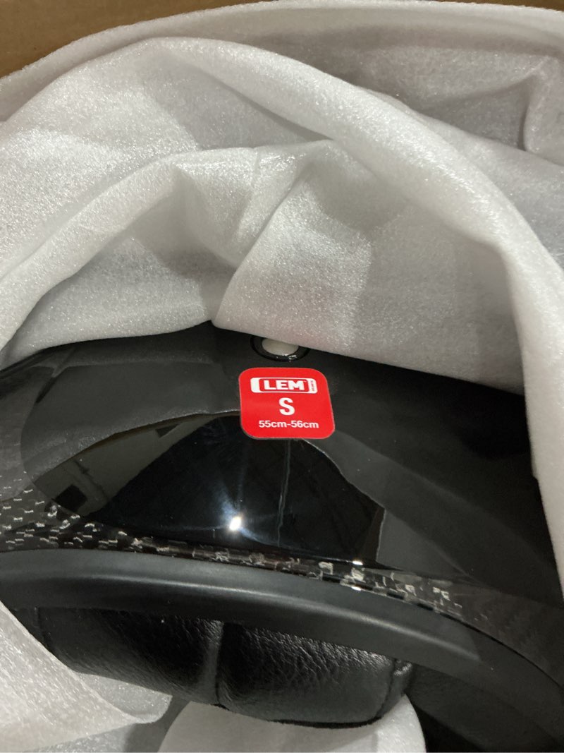 Condition photo showing New/Like New for lem full face motorcycle helmets carbon, classic retro helmet dot for men harley models, cruiser, motorcycle helmet vintage, interchangeable visor, lightweight fiberglass shell (gloss black, size s) small gloss black