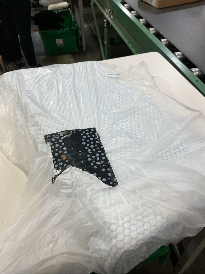 Condition photo showing Good Condition for anvo memory foam pillow, neck contour cervical orthopedic bed pillow for sleeping side back stomach sleeper, ergonomic design for neck and shoulder pain relief, blue white, firm blue white firm - standard (24 x 13.4 x 4.7 inches)