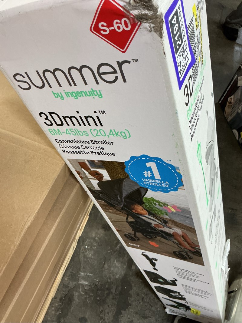 Condition photo showing As Is for summer infant 3d mini stroller in gray