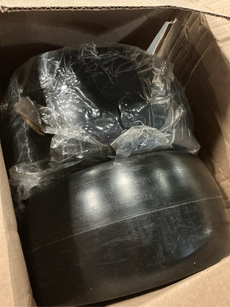 Condition photo showing As Is for 11x6.00-5 flat free tire, 2 pack 11x6.00-5 tires for zero turn mower with 3/4" or 5/8" & 1/2" bearings, solid smooth 11x6-5 lawn mover tires flat free for bad boy/cub cadet mowers, load 450lbs 11x6.00-5 flat free tires?black rim)