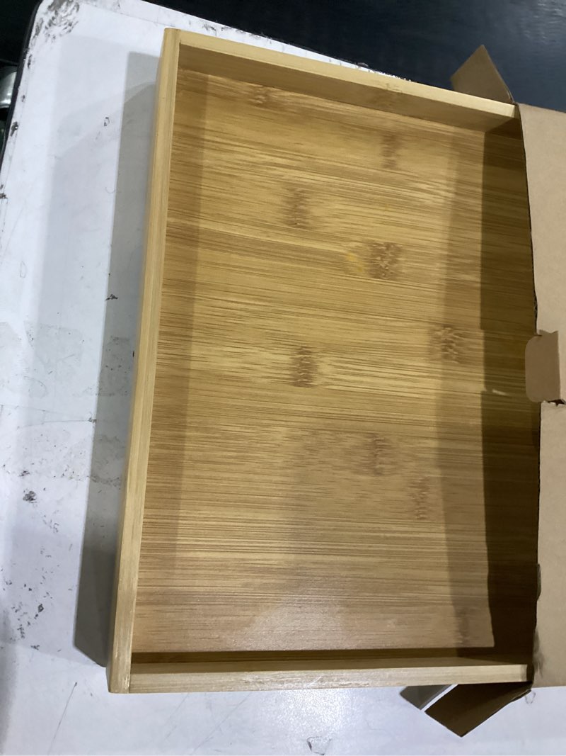 Condition photo showing Good Condition for bed tray table for eating with folding legs, bamboo breakfast table in bed for eating on couch, bed, laptop computer tray(1 pack bamboo, medium) bamboo medium(pack of 1)