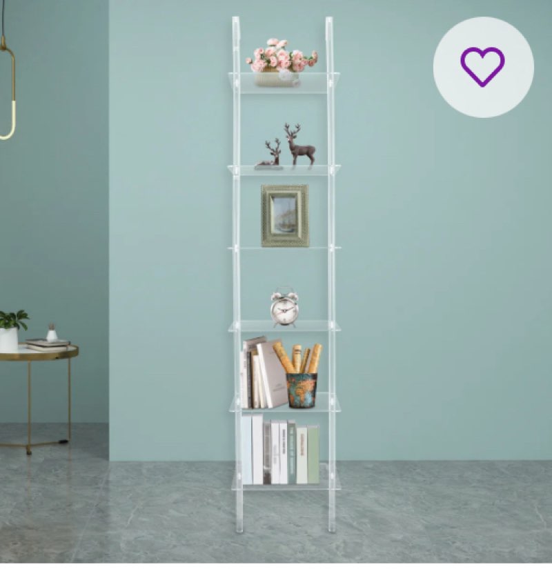 Multi-Tier Wall Mounted Acrylic Bookshelf