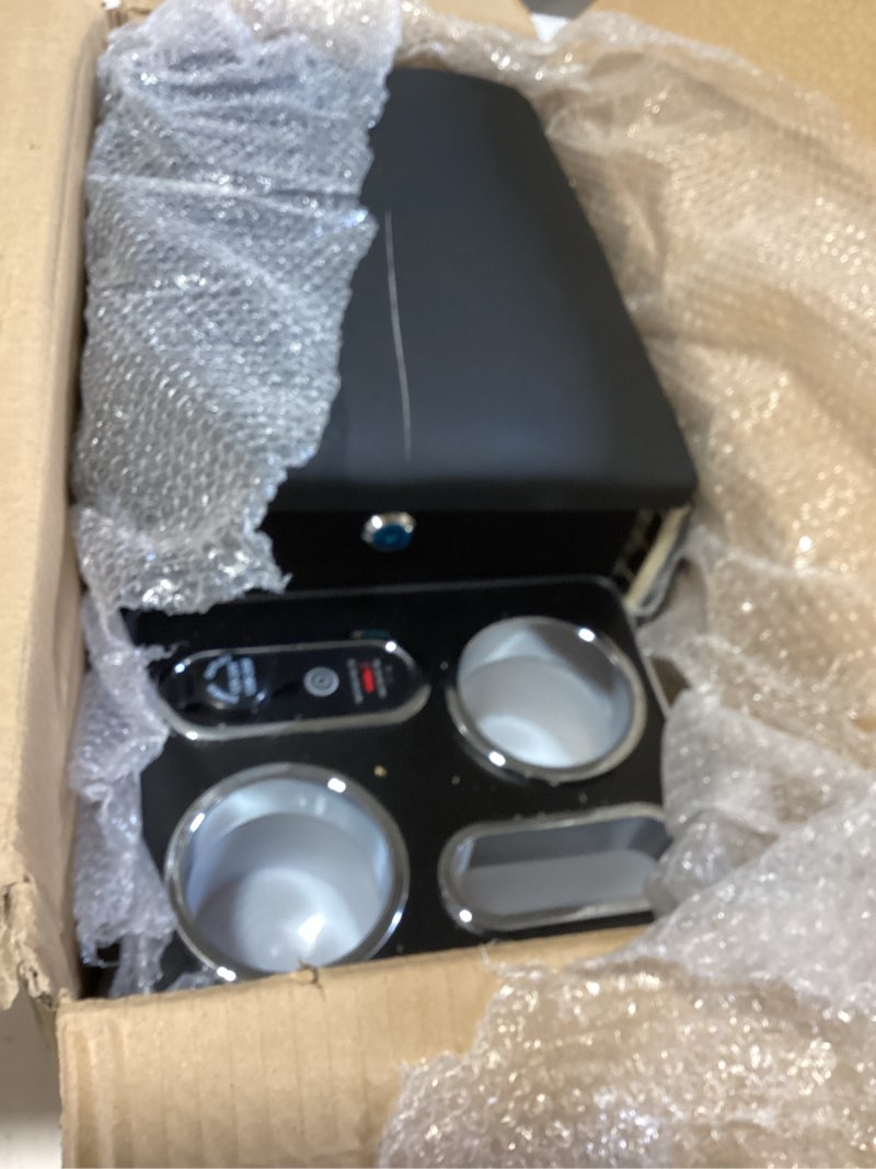 Condition photo showing Good Condition for center console organizer for minivans, suvs & middle van seats - floor-mounted lockable storage box with dual cup holders & 7-color ambient light, ideal for vehicle interior with 7 color atmosphere lighting