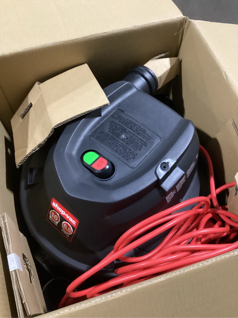 shop-vac 16-gallon 6.5 hp corded wet/dry shop vacuum with accessories included