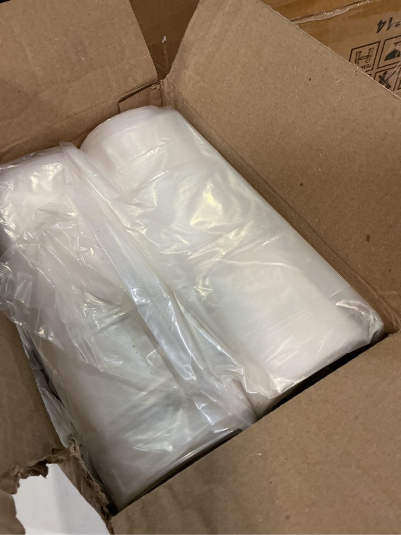 Condition photo showing Good Condition for aluf plastics 33 gallon clear trash bags - 33" x 39" - 1.5 mil (eq) - csr series - heavy duty industrial liners clear garbage bags for recycling, contractors, storage, outdoor, 1 count (pack of 100) clear 33 gal, 1.5 mil equiv, 100 count