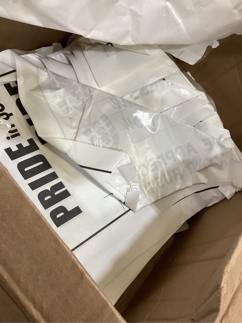 Condition photo showing As Is for 500pcs paper floor mats for cars, disposable white automotive floor mats kraft paper, waterproof car foot pads protective papers, thank you mats for car detailing, auto dealership (20" x 16") 16" x 20"