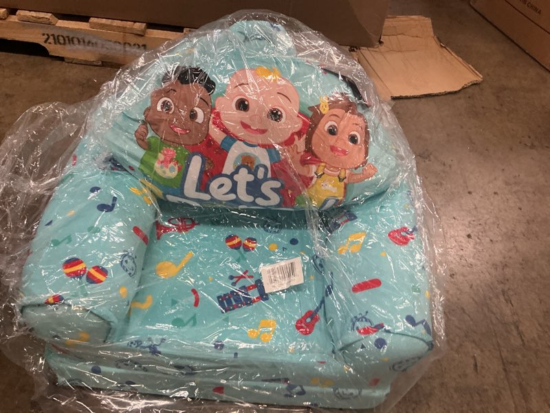 Condition photo showing New/Like New for moonbug cocomelon 2-in-1 flip out chair blue for toddler