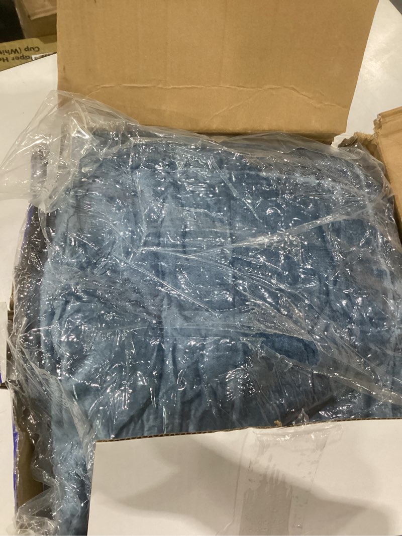 Condition photo showing Good Condition for ***similar too **weighted blanket 20 lbs for queen bed, flannel shaggy sherpa weighted blankets for adults comfortable weighted blankets for calming and relax, bed sofa heavy blankets,60x80 inches,state blue slate blue 60 x 80 20 lb