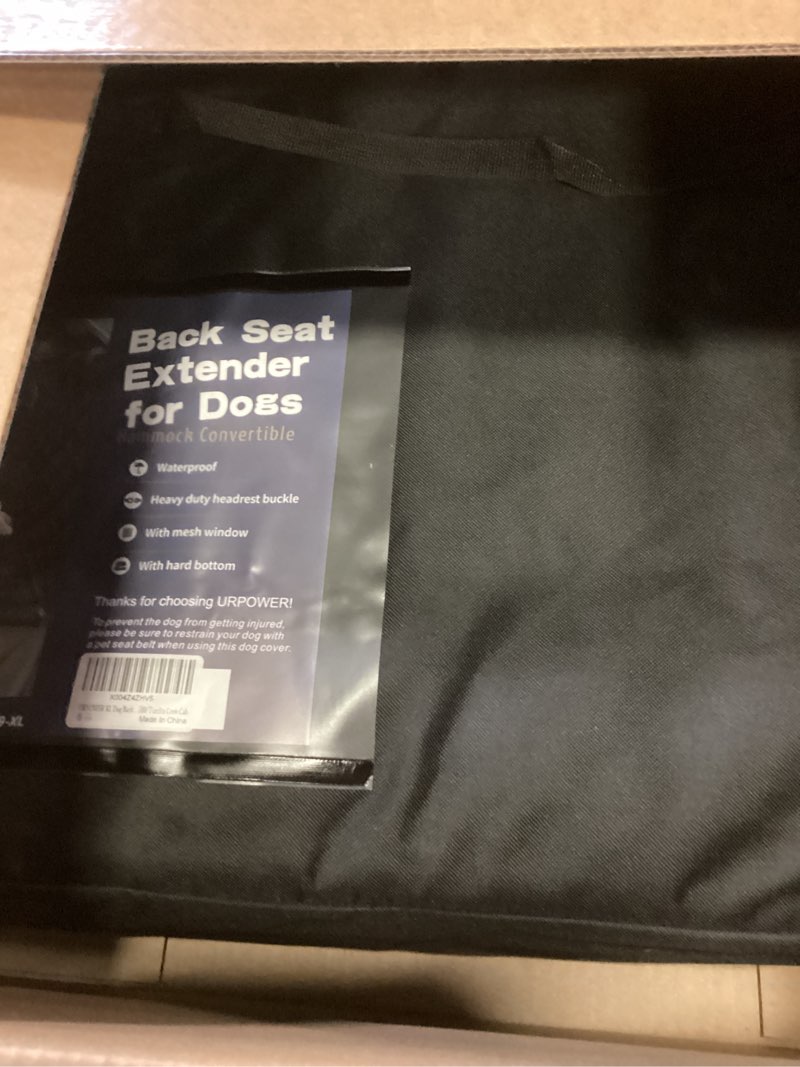 Condition photo showing Good Condition for urpower 2026 upgraded dog back seat extender for full size crew cab truck - large hard bottom dog car seat cover holds 550lbs, waterproof dog hammock pet bed with high-density foam non-slip black xl - full size crew cab truck