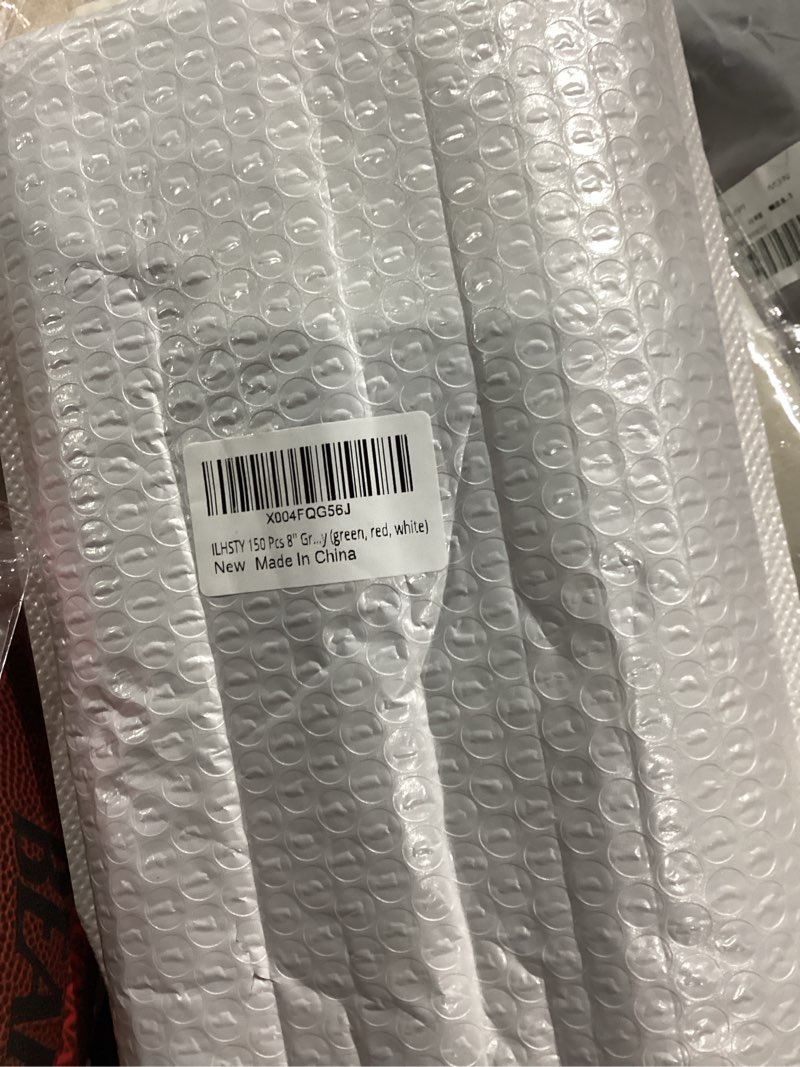 Condition photo showing Good Condition for ILHSTY 150 Pcs 8'' Green Red White Glow Sticks Glow Necklaces In The Dark Party Favors Supplies Bright GlowSticks Bulk with Accessories for Birthday Halloween Christmas Party (green, red, white)