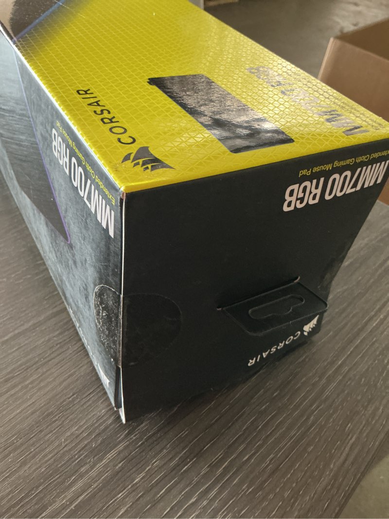 Condition photo showing As Is for corsair mm700 rgb extended cloth gaming mouse pad - 36.6" x 15.8" - 360° rgb lighting - two usb port hub - thick rubber - black 36.6l x 15.8w inches