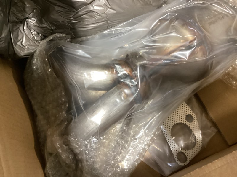 Condition photo showing As Is for catalytic converter compatible with nissan altima 2013-2018, nissan rogue 2014-2017 2.5l l4 (front) (epa compliant?