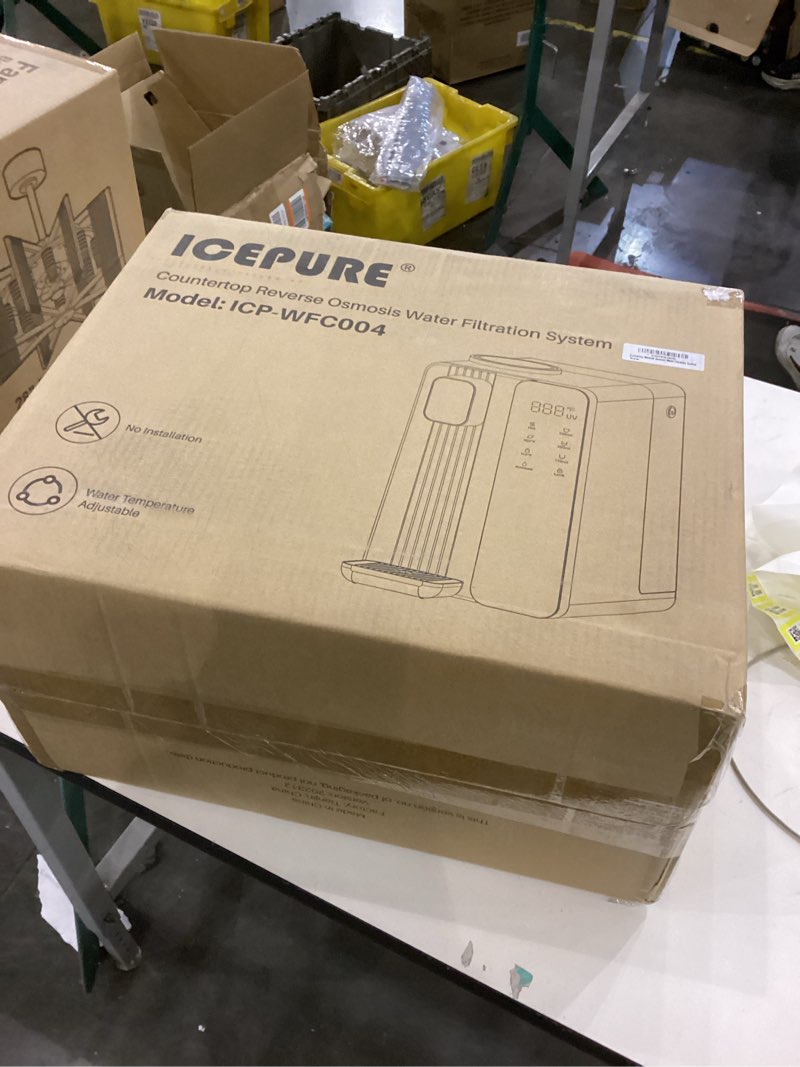 Condition photo showing New/Like New for ICEPURE ICP-WFC004 Countertop Reverse Osmosis System, Instant Hot Water Dispenser, 3-Stage RO Water Filter, 3:1 Pure to Drain, Water Purifier for Home, 4 Temperature Options, No Installation Required