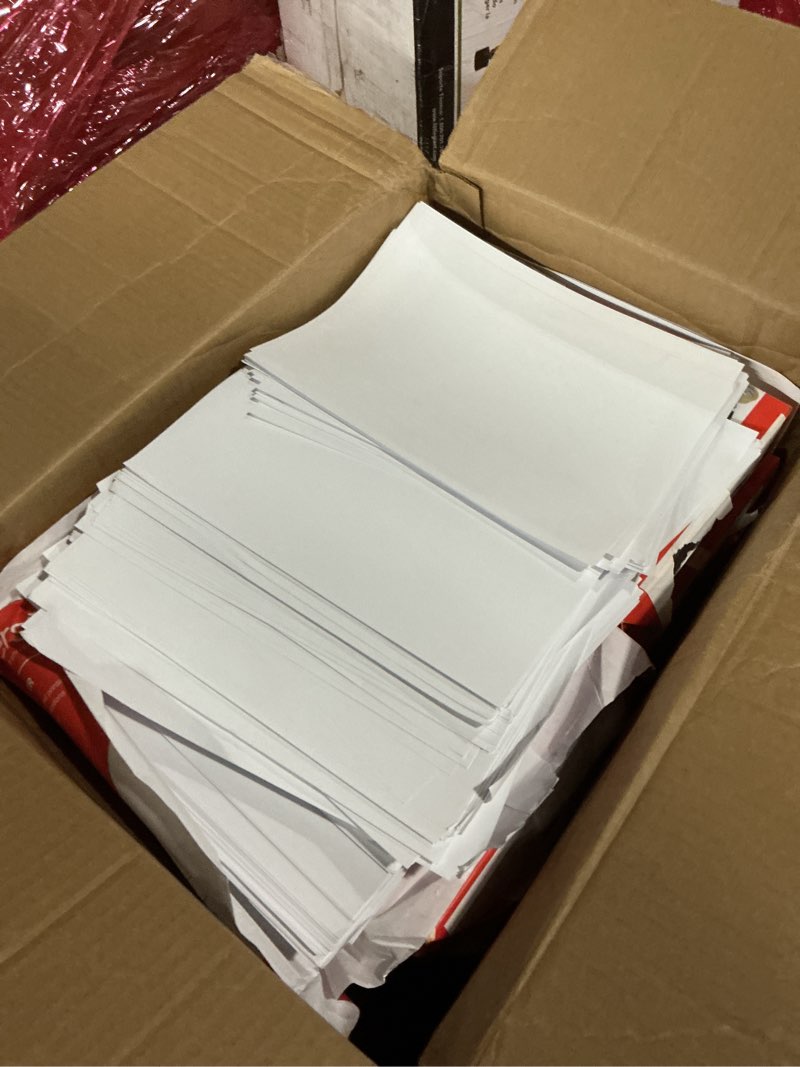 Condition photo showing As Is for Universal 21200 Copy Paper, 92 Brightness, 20lb, 8-1/2 x 11, White (Case of 5000 Sheets)