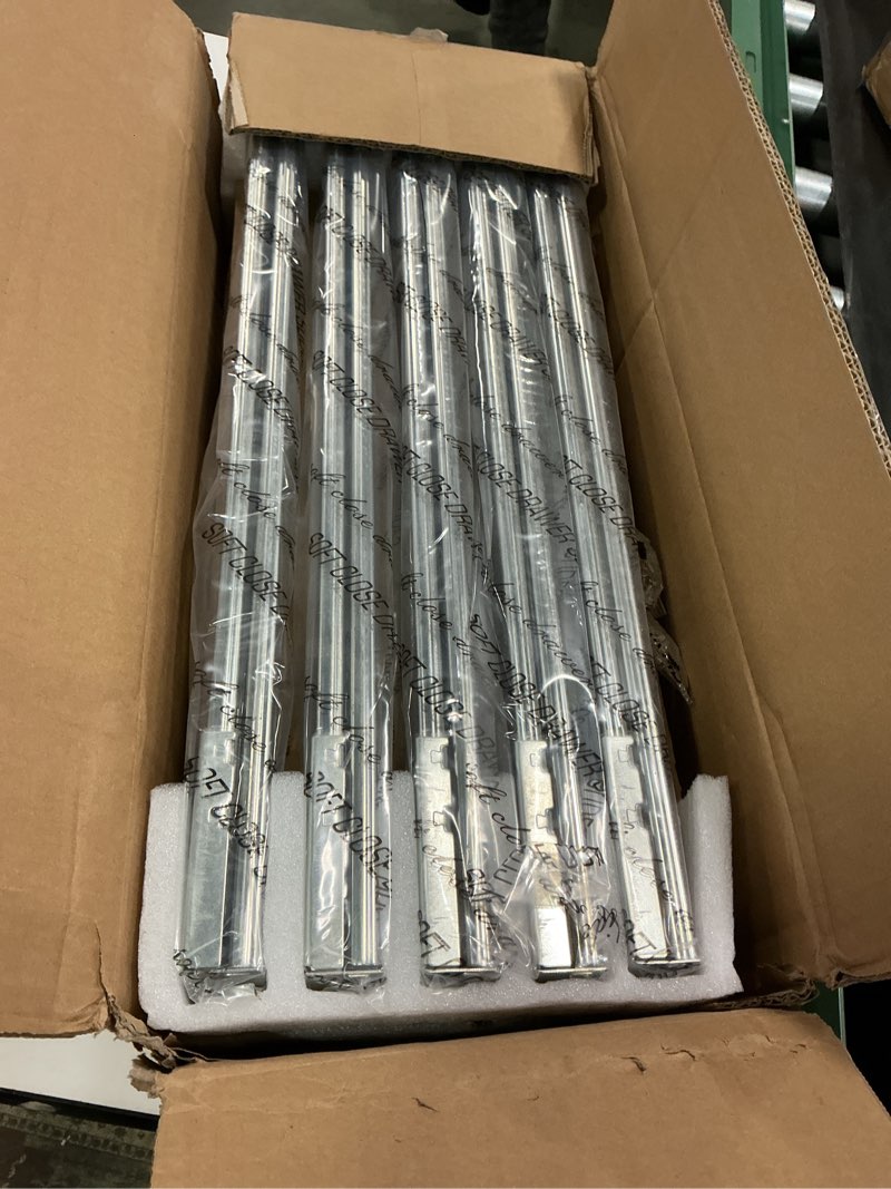 Condition photo showing New/Like New for OCG Soft Close Drawer Slides 22 Inch (10 Pairs), Full Extension Ball Bearing Side Mount Drawer Slides for Cabinets with Face Frame 22 inch (10 pairs)+brackets