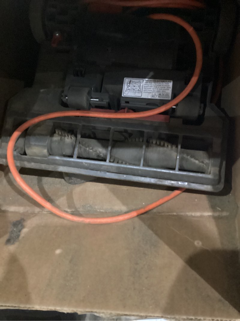 Condition photo showing As Is for hoover commercial taskvac bagless upright vacuum cleaner, furniture guard lightweight hepa filtered professional grade long-lasting, 15 pounds 35-foot long cord, ch53010, black upright bagless vacuum with hepa filtration