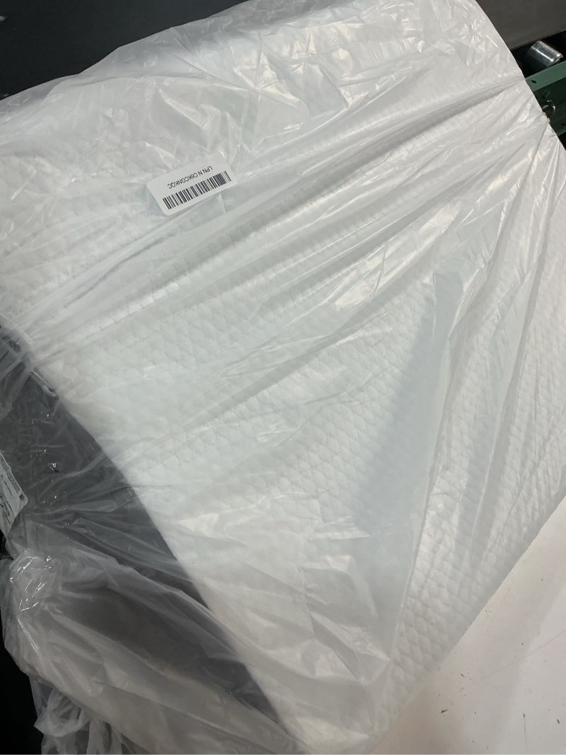 Condition photo showing Good Condition for bedluxe knee pillow for back sleeping, leg pillow knee wedge pillow, memory foam wedge pillows for legs post surgery, triangle pillow for knee support, leg elevation, knees hip back pain relief, white 23.6*18.9*7.9 inch white/grey