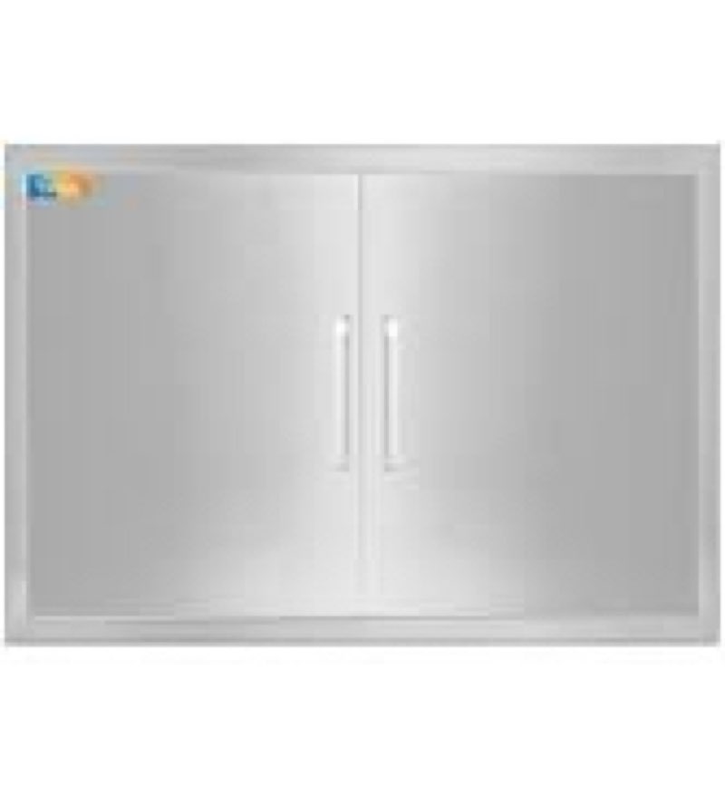 Treshin Outdoor Kitchen Doors 36" W x 21" H, Stainless Steel Double BBQ Access Door with Detachable 