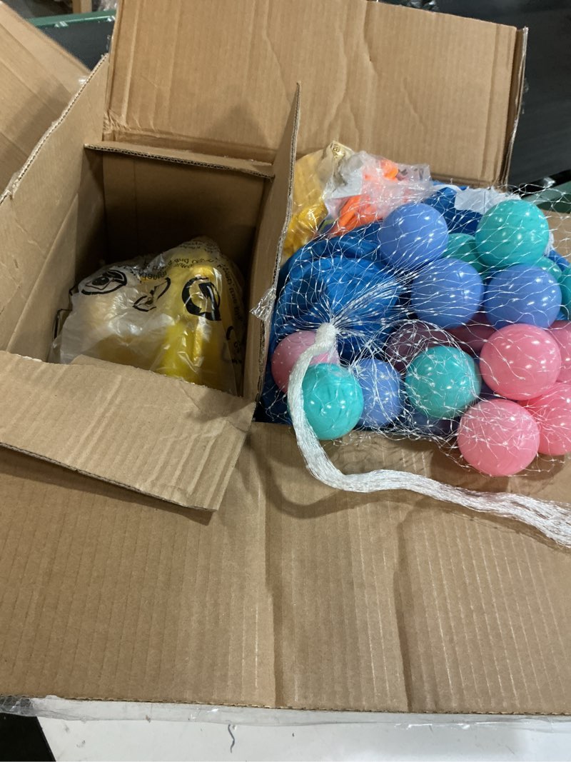 Condition photo showing As Is for Culaluva Inflatable Bounce House: Jump Bouncer Castle Slide Combo - 7 in 1 for Kids 3-6 - with 370W Blower - for Indoor Outdoor Play Shark