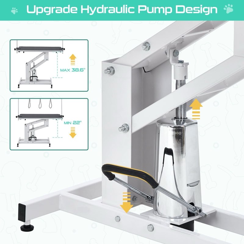 hydraulic pet dog grooming table max load 350lbs w/adjustable overhead arm(pick up 2 pcs ) 