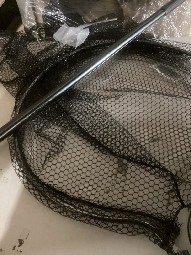 Condition photo showing Good Condition for heavy duty fishing landing net, extendable aluminum telescoping pole (70-102 in) 37in deep net for saltwater fishing