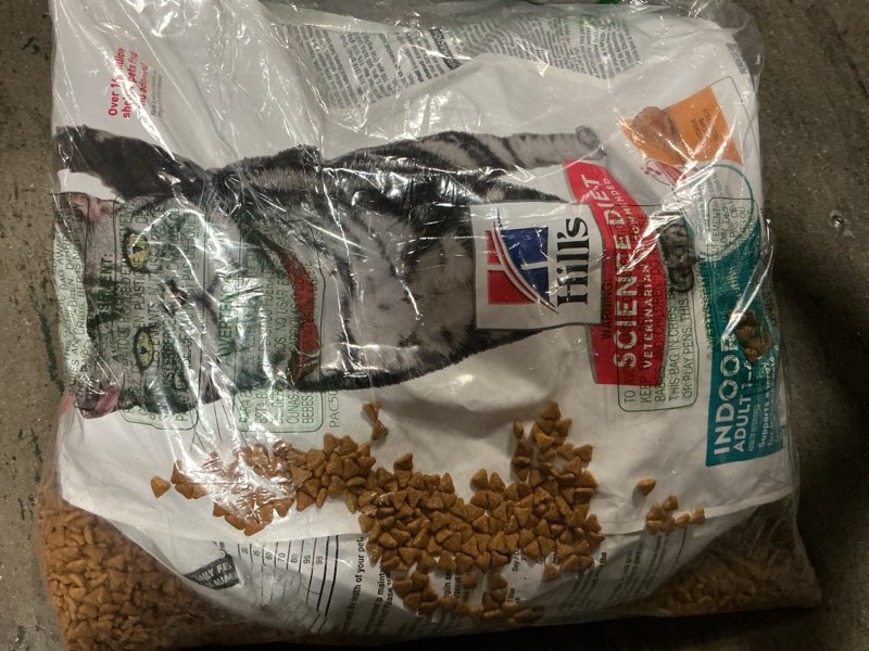 Condition photo showing As Is for (no expiration date)hill's science diet adult 1-6 indoor dry cat food, chicken, 15.5 lb. bag chicken 15.5 pound (pack of 1)
