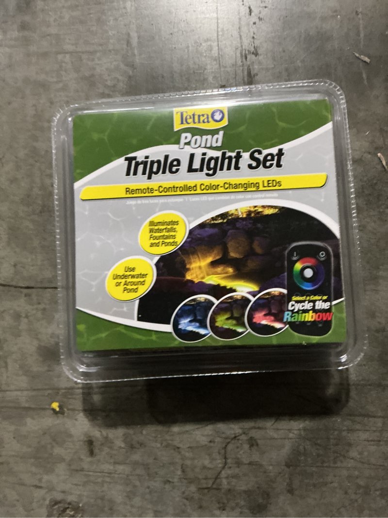 Condition photo showing New/Like New for TetraPond Remote-Controlled Color Changing Triple LED Light Set