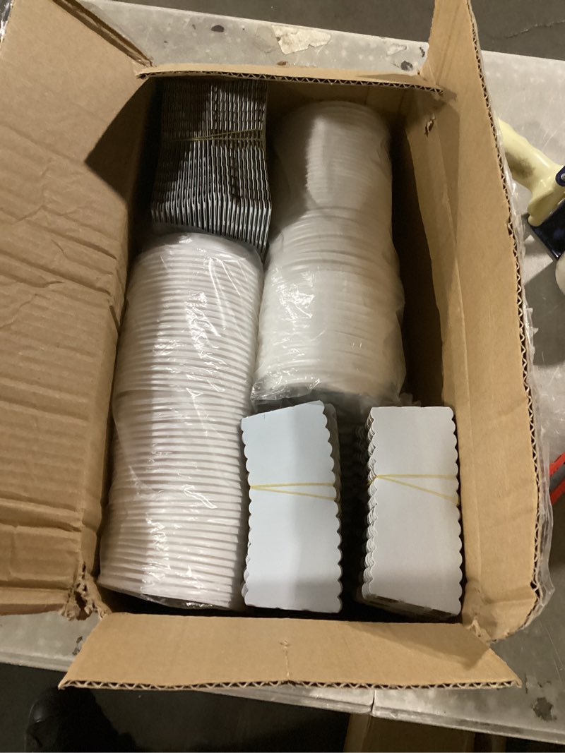 Condition photo showing As Is for whaline 100 pcs light blue disposable coffee cups with lids and sleeves 16 oz insulated to go paper cups for winter home restaurant travel wedding birthday baby shower party supplies