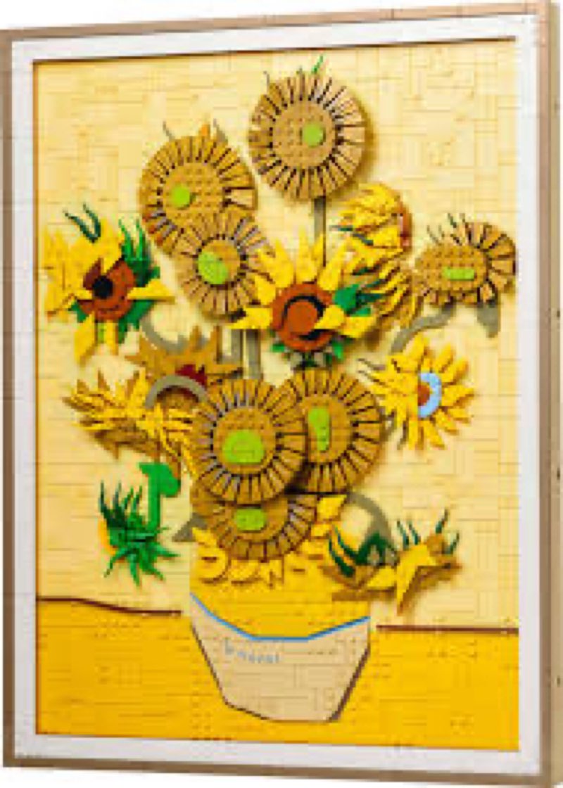 LEGO Art Vincent Van Gogh – Sunflowers Building Set for Adults - Home Decor Idea - Brick Built Paint