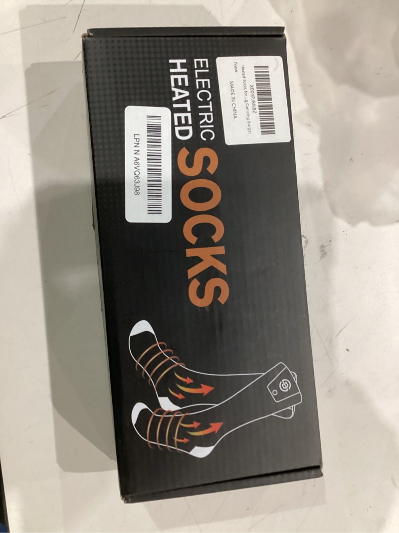 Condition photo showing Good Condition for heated socks for men women, 8000mah rechargeable battery electric heating socks with app control washable winter warm socks for foot warmer outdoor fishing hunting ski cycling hiking camping large