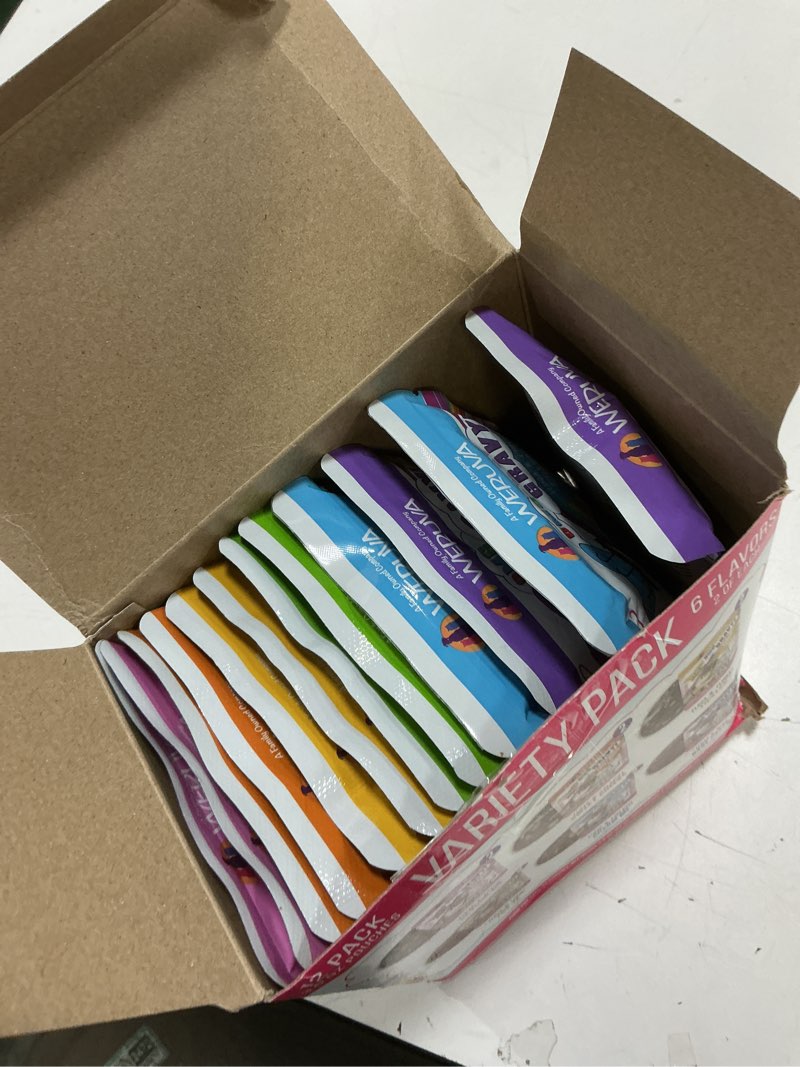 Condition photo showing New/Like New for (BBE:07/25/2027) Weruva B.F.F. OMG - Best Feline Friend Oh My Gravy!, Rainbow A Gogo Variety Pack! Cat Food, 3oz Pouch (Pack of 12) Rainbow A Gogo Variety Pack 0.08 Ounce (Pack of 12)