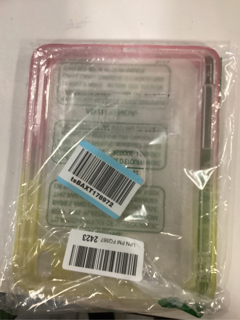 Condition photo showing New/Like New for for iPad Air M3 11 Inch 7th Case 2025, for iPad Air M2 6th/5th/4th 11-inch Case 2024/2022/2020, Glitter Slim Heavy Duty Shockproof Cover with Pencil Holder Kickstand for Kids,Yellow Pink