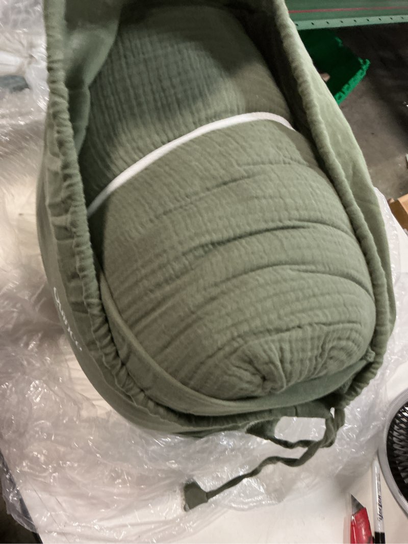 Condition photo showing Good Condition for organic cotton gauze duvet cover set color: olive size: king/cal king