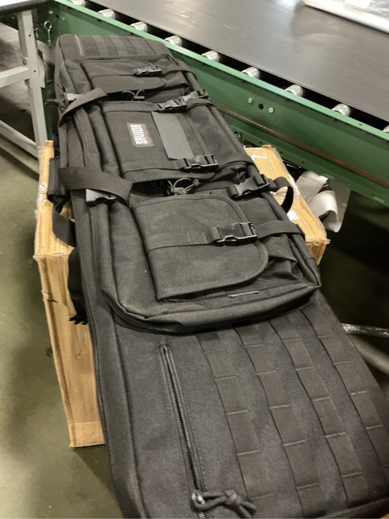 Condition photo showing New/Like New for Savior Equipment American Classic Tactical Double Long Gun Bag Pistol Transportation Case w/Backpack Strap, Lockable Compartment, Available Length in 36" 42" 46" 51" 55" Obsidian Black 51" x 12" Double Rifle Case Rifle Case