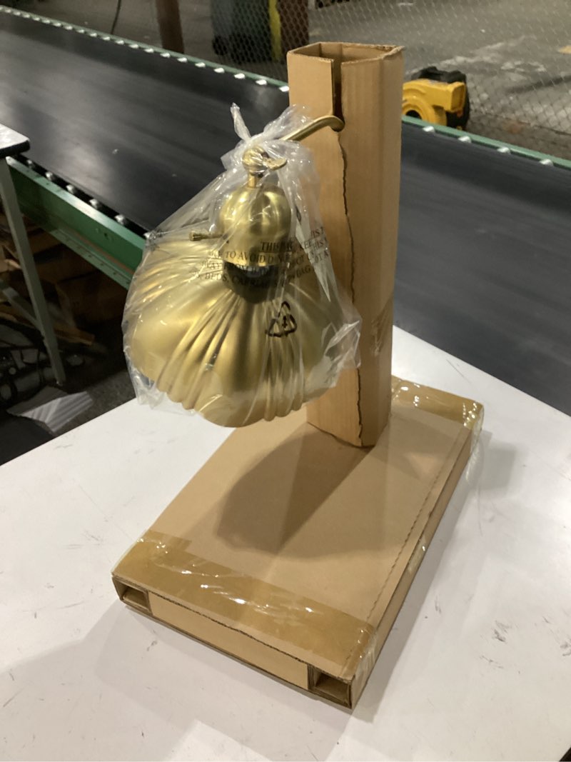 Condition photo showing New/Like New for fluted scallop brass table lamp - hearth & hand™ with magnolia